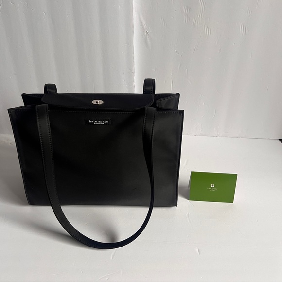 Vintage Kate Spade 90s Black Tote Purse - Picture 15 of 16
